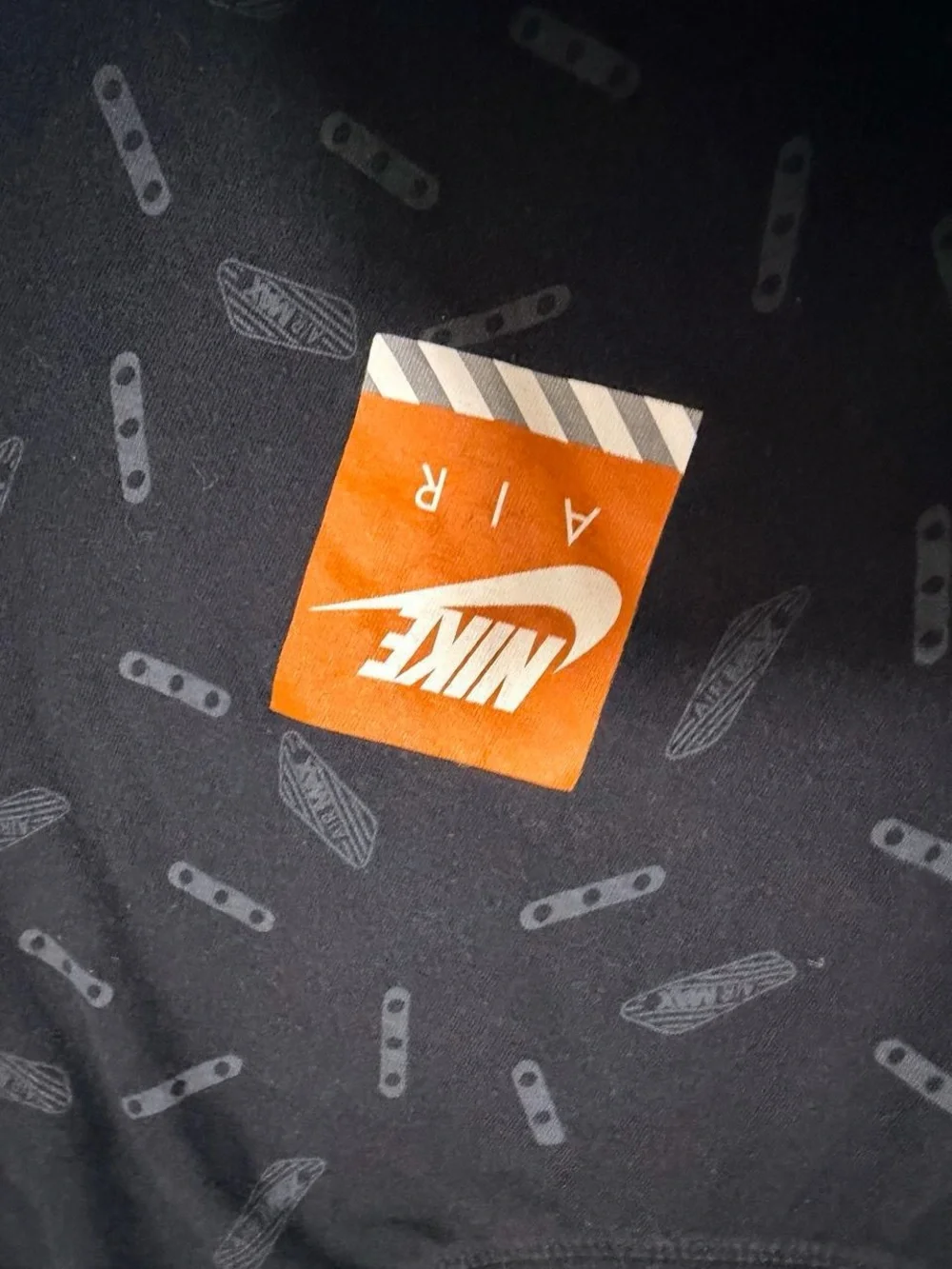 Nike Navy and Orange Skate Graphic Tee